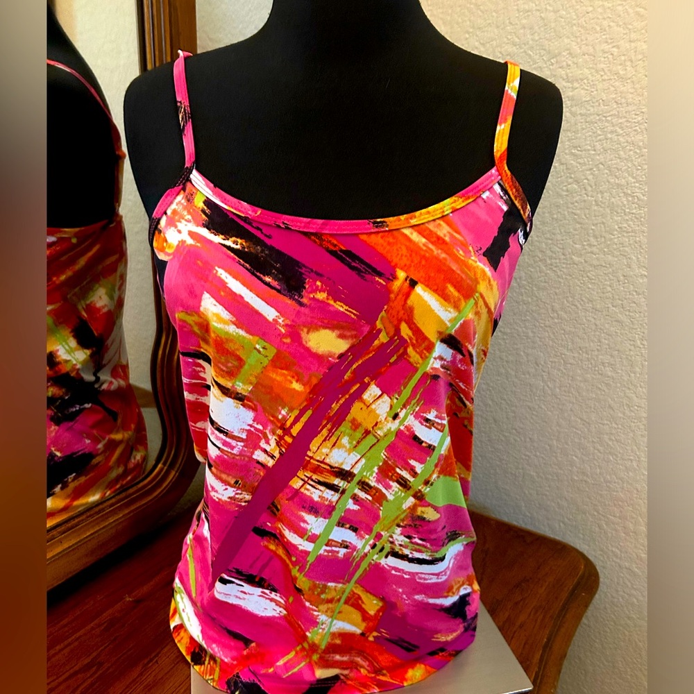 2/$17 CDP & Co. colorful tank top. Size M.